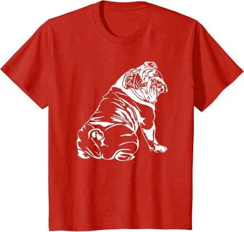 Miniatura 56 de Gracioso Bulldog Inglés playera perro Hund playera regalo, Azul (Heather blue)