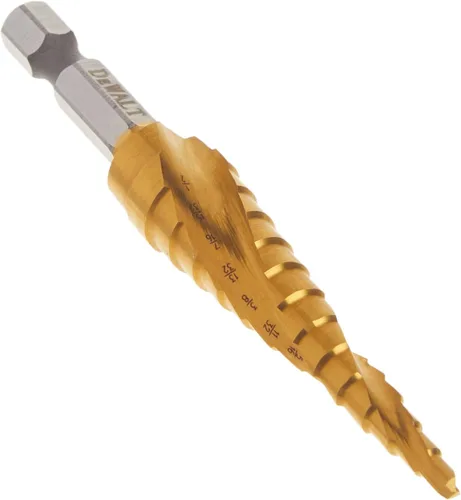 Miniatura 2 de DEWALT Broca escalonada, lista para impactos, 3/16 pulgadas-1/2 pulgadas (DWA1784IR)