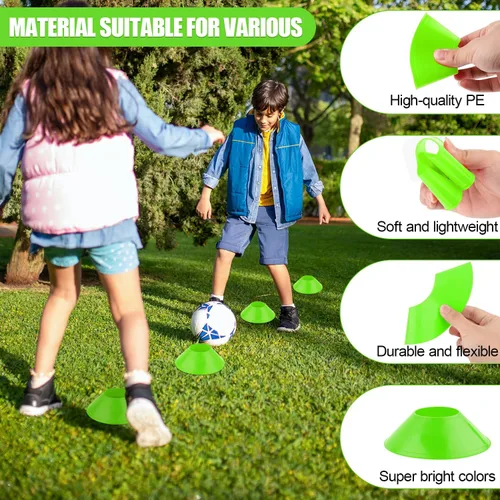Miniatura 4 de 15 conos de fútbol para entrenamiento deportivo, mini conos de fútbol flexibles de agilidad deportivos, conos de entrenamiento para fútbol