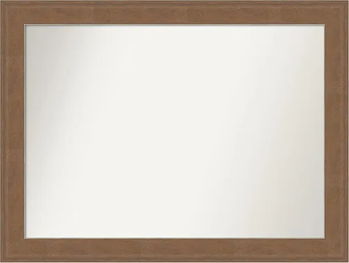 Miniatura 197 de Amanti Art Espejo de baño marrón para sobre el fregadero, 25 x 25 pulgadas, hecho a medida, espejo de tocador cuadrado marrón medio, marco de madera