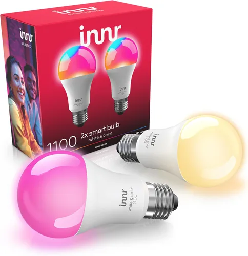Miniatura 14 de innr - Bombilla inteligente Zigbee A19, funciona con Hue*, Alexa, SmartThings (se requiere hub), luz blanca y de color, bombilla LED E26, bombilla