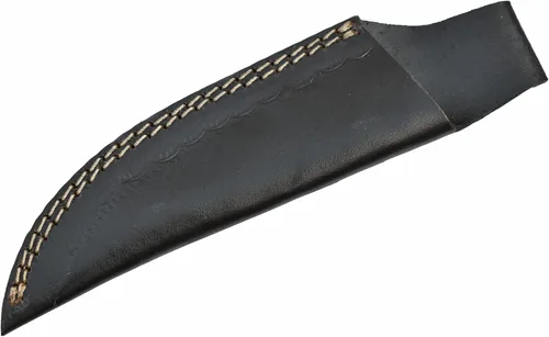 Miniatura 5 de Cuchillo de caza de hoja fija de Damasco con funda hecha a mano de espiga completa para desollar bushcraft, mango de madera Pakka azul, cuchillo