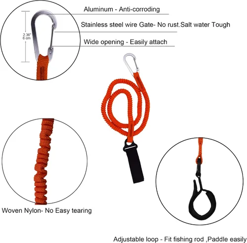 Miniatura 4 de YYST Correa de paleta naranja Paddle Holder Tool Lanyard - Sin paleta