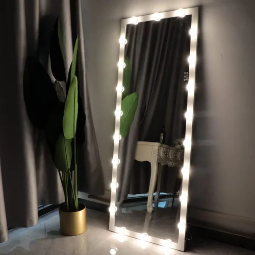 Miniatura 9 de ANYHI Espejo blanco de longitud completa con luces, espejo de cuerpo completo de 63 x 24 pulgadas con luz, 22 bombillas LED, 3 luces