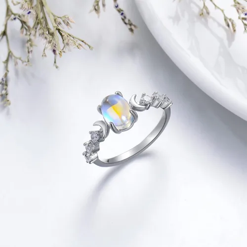 Miniatura 4 de Anillo de nudo de brujas de plata de ley 925, anillo de nudo celta de abulón, joyería wiccana, joyería irlandesa, regalos para mujeres y niñas
