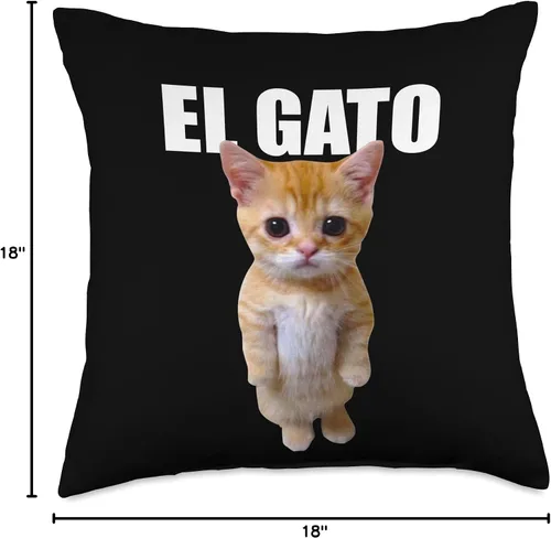 Miniatura 4 de El Gato Meme Sad Crying Cat Munchkin Kitty Meme Almohada moderna, 16 x 16 pulgadas, multicolor