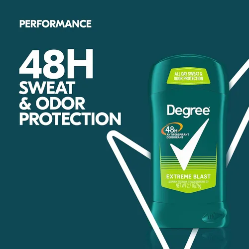 Miniatura 7 de Degree Degree Advanced - Desodorante para hombre con 72 horas de protección antitranspirante y Degree Extreme Blast and Sport con protección de 48