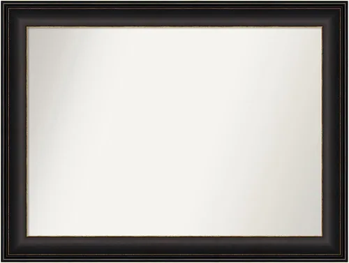 Miniatura 97 de Amanti Art Espejo de baño de bronce para sobre el fregadero, 24 x 24 pulgadas, espejo cuadrado de bronce Lara para tocador, marco de madera
