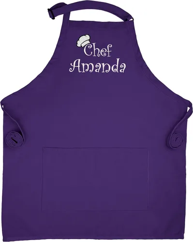 Miniatura 6 de Custom Apron Embroidered Kitchen Apron Women Chef Apron For Men Personalized Apron With Pockets Negro