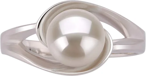 Miniatura 3 de Anillo de perlas cultivadas de plata de ley 925 con calidad AAA de 0.236-0.276in, color blanco claro para mujer, Plata de ley 925