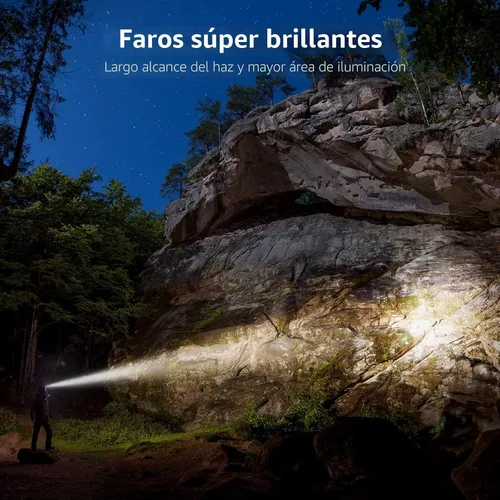 Miniatura 2 de Linterna frontal LED recargable, súper brillante con 5 modos, 45° de inclinación cómoda linterna frontal para adultos y niños, IPX4 impermeable