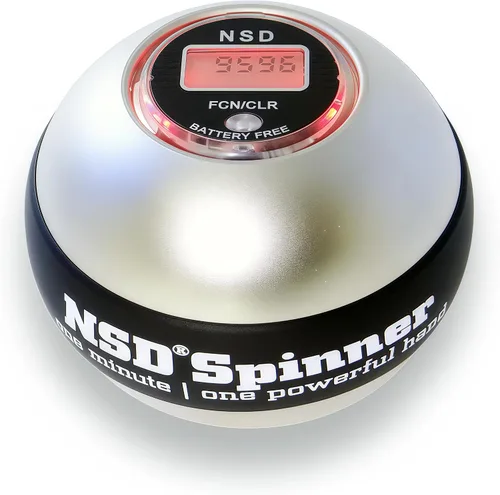 NSD Manual Thumb Wind Start Spinner Gyro Ball – Up to 15,000-18,000 RPM Premium & Durable Hand Strengthener and Wrist Exerciser for Grip Strength