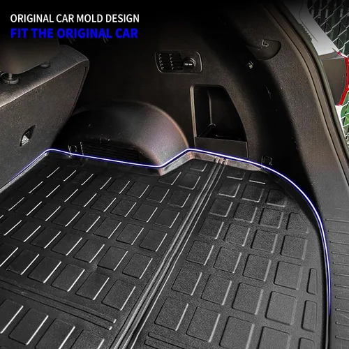 Miniatura 5 de Rongtaod Tapete de Carga Compatible con Hyundai Santa Fe 2021-2023 (Se Ajusta a 5 Asientos) Tapete de Maletero Tapete de Carga Forro de Carga Para