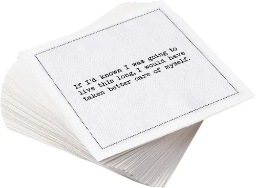 Miniatura 46 de Five Star Funny Dog Quotes Servilletas de cóctel de algodón blanco 50 servilletas de bebidas desechables de lujo con citas ingeniosas de perros