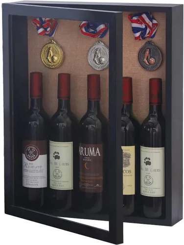 Miniatura 9 de Caja de sombra de 5 x 7, tamaño de pantalla de 4 x 6 pulgadas, marco de caja de sombra con ventana de cristal, vitrina pequeña con bisagra, mini