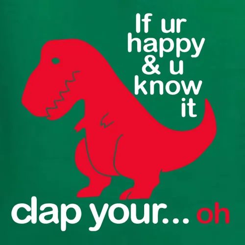 Miniatura 25 de Wild Bobby Sudadera con capucha unisex con estampado "If You're Happy and You Know it" de Dinausor