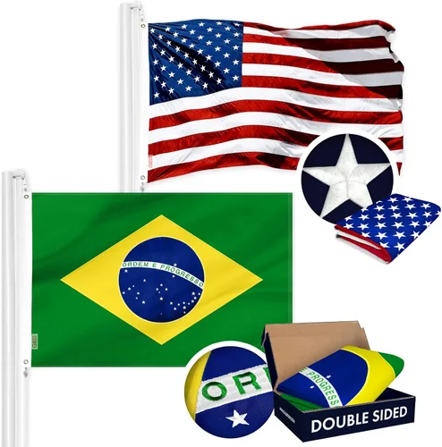 Miniatura 13 de G128 Paquete combinado: bandera estadounidense de Estados Unidos de 3 x 5 pies bordada de estrellas y Gadsden (Dont Tread On Me) bandera de 3 x 5