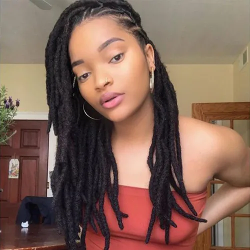 Miniatura 17 de Extensiones de cabello humano real de 20 hebras para mujeres/hombres/niños, se pueden teñir, decolorar, rizar, 4 pulgadas, extensiones de rastas