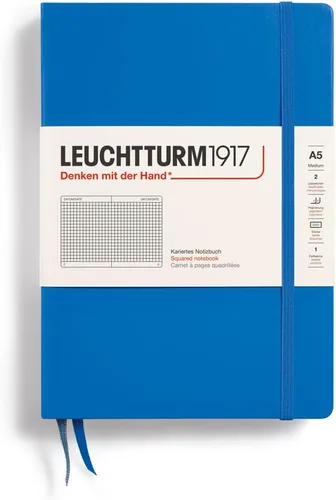 Miniatura 116 de LEUCHTTURM1917 - Cuaderno de tapa dura mediano A5 con 251 páginas numeradas para escritura y diario (verde menta, con puntos)