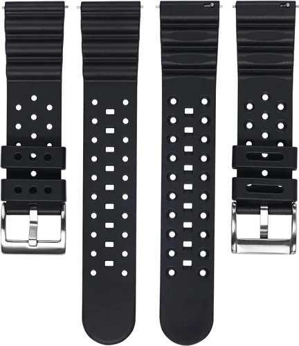 Miniatura 2 de Carty Correas de reloj de silicona de liberación rápida para hombres y mujeres, de alta calidad, impermeables, 0.787in, 0.866in, 0.945in, correas