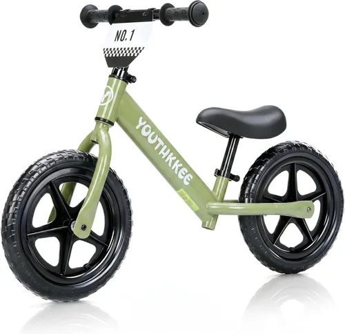 Miniatura 8 de Bicicleta de equilibrio de 12 pulgadas para niños de 1 a 3 años, bicicleta sin pedales con asiento ajustable sin herramientas, montaje rápido, Azul