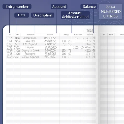Miniatura 4 de Libro de Registro de Contabilidad Legend – Libro de Registro de Contabilidad de Tapa Dura para Pequeñas Empresas y Uso Personal – Libro Columnar