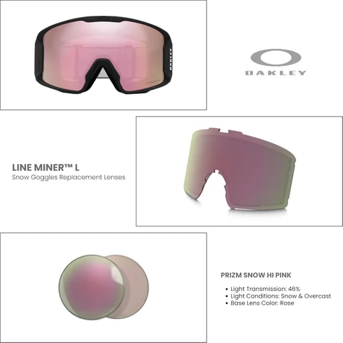 Miniatura 3 de Oakley Line Miner Large Ski Goggles REPLACEMENT LENSES OO7070 For Men For Women+ Bundle Microfiber Pouch