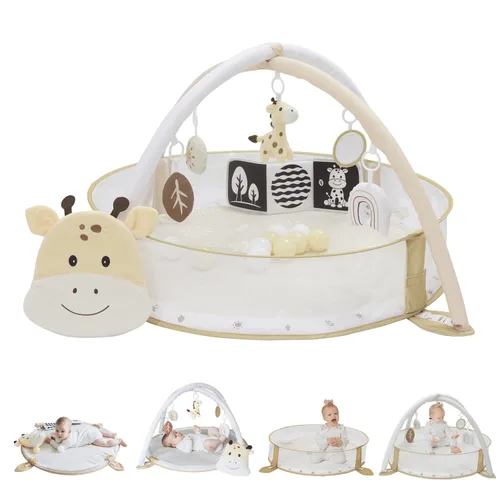 Miniatura 8 de Aila+Aiden Centro de actividades para bebés 6 en 1 XL y pozo de pelotas, tapete de juego para bebés y gimnasio de juego, juguetes de exploración