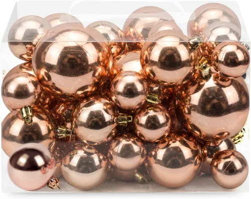 Miniatura 10 de AMS - Adornos chapados, bolas de Navidad, de 40 quilates, colección de árbol para decoración de fiestas de boda, vacaciones, fiesta