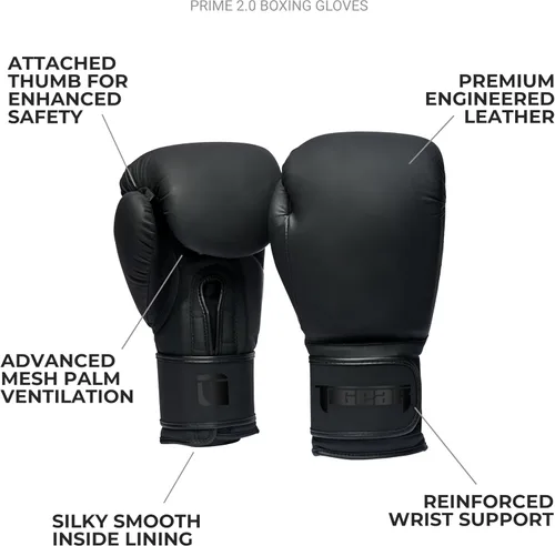 Miniatura 3 de Tigear Prime 2.0 Pro Boxing Gloves – Training Boxing Gloves Men, Women, Kids, Adult, Kids, Durable Engineered Leather Gloves for Muay Thai, MMA