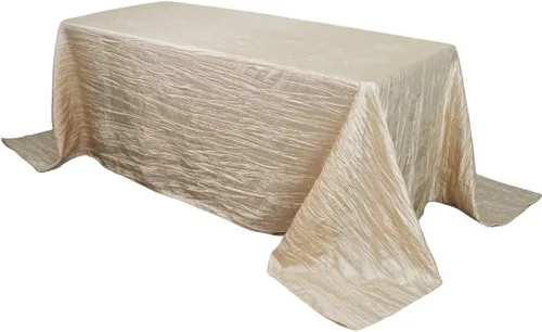 Miniatura 33 de YOUR CHAIR COVERS - Mantel Rectangular de Tafetán Arrugado de 90 x 132 Pulgadas - Azul Polvoriento, Manteles Rectangulares para Mesas Rectangulares