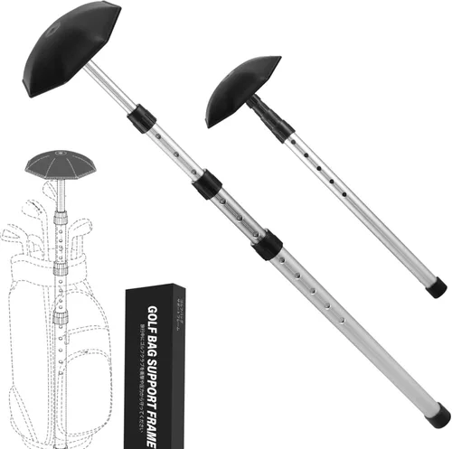 MIKOSI Barra de soporte para bolsa de viaje de golf, varilla de soporte de aluminio ajustable de 21 a 52 pulgadas/brazo rígido, protector de club de