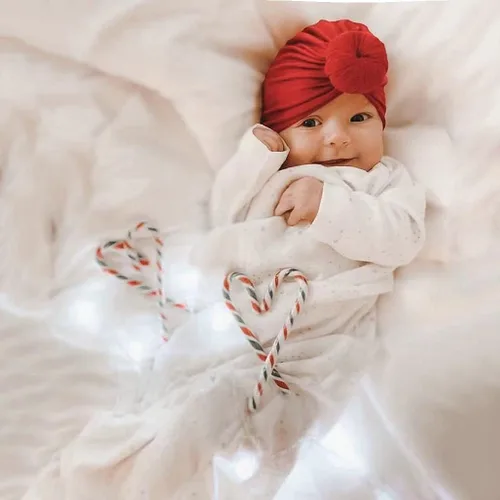 Miniatura 3 de Baby Turban Newborn Turbans for Baby Girls Head Wraps Bow Hats for Newborns Baby Beanie Hats Headraps