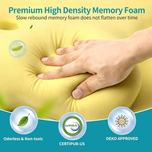 Miniatura 5 de Almohada Cervical para el Cuello para Alivio del Dolor - Almohada Ergonómica para Quienes Duermen de Lado para Soporte del Cuello, Almohadas