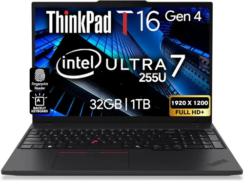 Miniatura 11 de Lenovo ThinkPad T16 Gen 4 - Laptop de negocios con pantalla 16 FHD+, Intel Ultra 5-225U (Beats i7-1355U), 16 GB DDR5 RAM, 512 GB SSD, cámara web