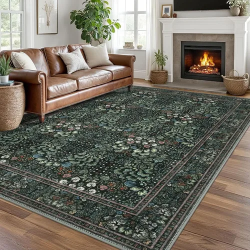 Miniatura 57 de SIILOOM Alfombra antideslizante de pasillo moderna de 2 x 5, súper suave, para pasillos, decoración para cocina, alfombras para pasillos sin 2-Verde