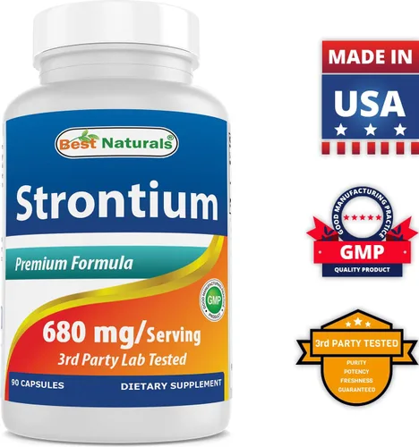 Miniatura 8 de Best Naturals Fórmula de construcción de huesos de estroncio 680 mg/porción 90 cápsulas
