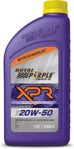 Miniatura 3 de Royal Purple 01051 XPR 20W-50 Aceite sintético ultraligero de rendimiento extremo para motor de carreras, 1 cuarto de galón (32 onzas) (ROY01051)