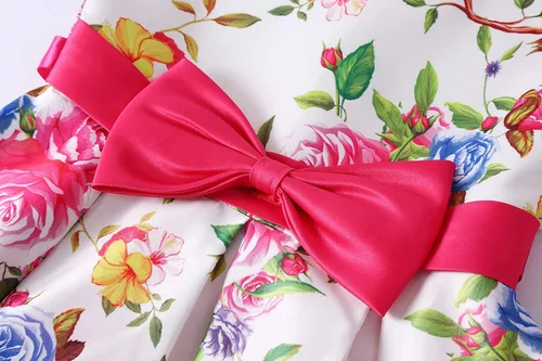 Miniatura 7 de LLQKJOH Vestido de niña con volantes de encaje para boda, vestidos de dama de honor