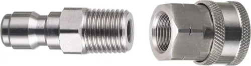 Miniatura 4 de RIDGE WASHER Acopladores para lavadora a presión, enchufe de conexión rápida de 1/4, accesorio NPT macho, 5000 PSI, paquete de 2