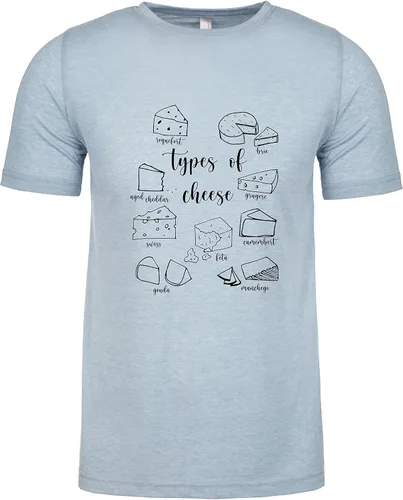 Miniatura 13 de Moonlight Makers Camiseta gráfica para hombre, camiseta divertida, camisas con refranes de queso, gris jaspeado o índigo