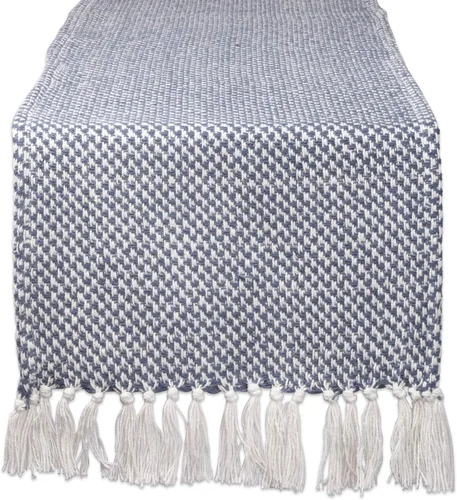 Miniatura 11 de DII Woven Basics Collection Camino de mesa de punto 100% algodón, 15"x108", Stone Piedra