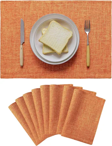 Miniatura 15 de Juego de 6 manteles individuales resistentes al calor para mesa de comedor y cocina de Home Brilliant, manteles individuales para mesa de comedor