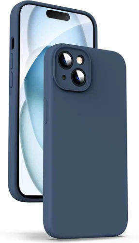 Miniatura 50 de Supdeal Funda de silicona líquida para iPhone 12 Pro Max, [protección de cámara] [antihuellas dactilares] [carga inalámbrica] Funda protectora de 4