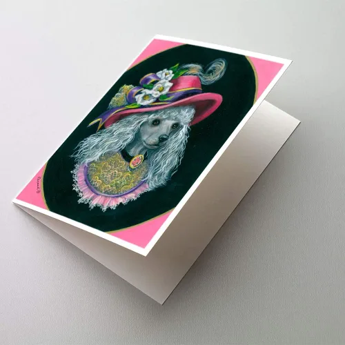 Miniatura 108 de Caroline's Treasures PPP3013GCA7P - Tarjetas de felicitación y sobres para mascotas de Basset Hound Teacher, paquete de 8 tarjetas en blanco