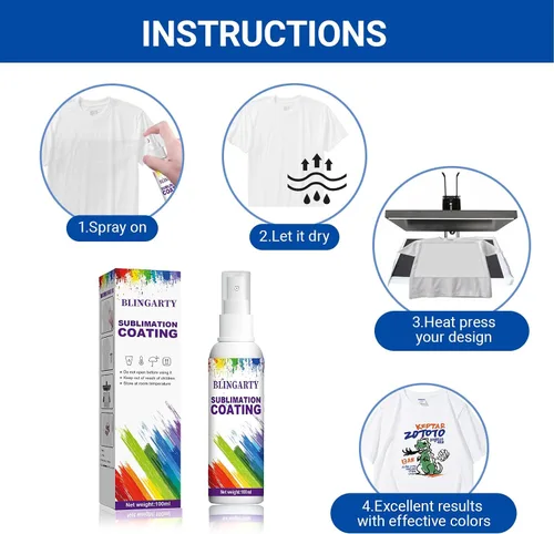Miniatura 5 de Spray de sublimación para algodón, spray de recubrimiento por sublimación, secado rápido y súper adherencia, suministros de revestimiento