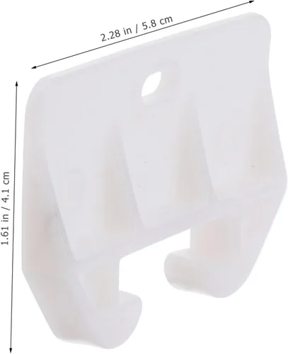 Miniatura 2 de Baluue 10 piezas de guías de riel de cajones de plástico blanco para armarios y piezas de repuesto de muebles