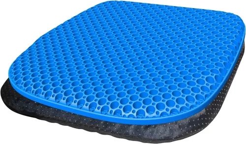 Cojín de gel grande para asiento largo sentado con funda antideslizante, suave y transpirable, cojín para asiento de automóvil, cojín de asiento de