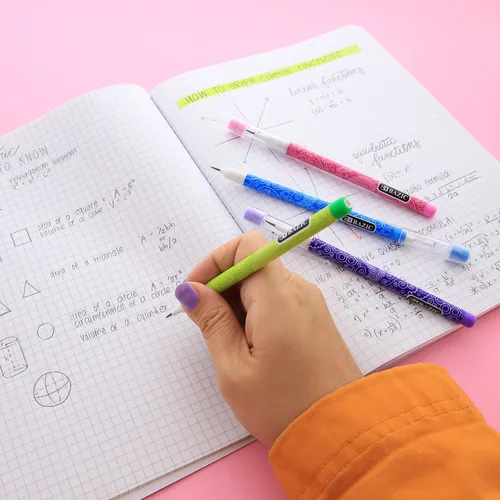 Miniatura 7 de BAZIC - Lápiz multipunto Paisley con borrador sin látex, lápices multipunto sin afilar, escritura suave para dibujar dibujar bocetos (paquete de 8)