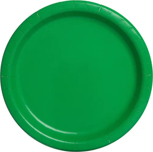 Platos de papel. Verde esmeralda